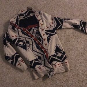 Aztec print cardigan